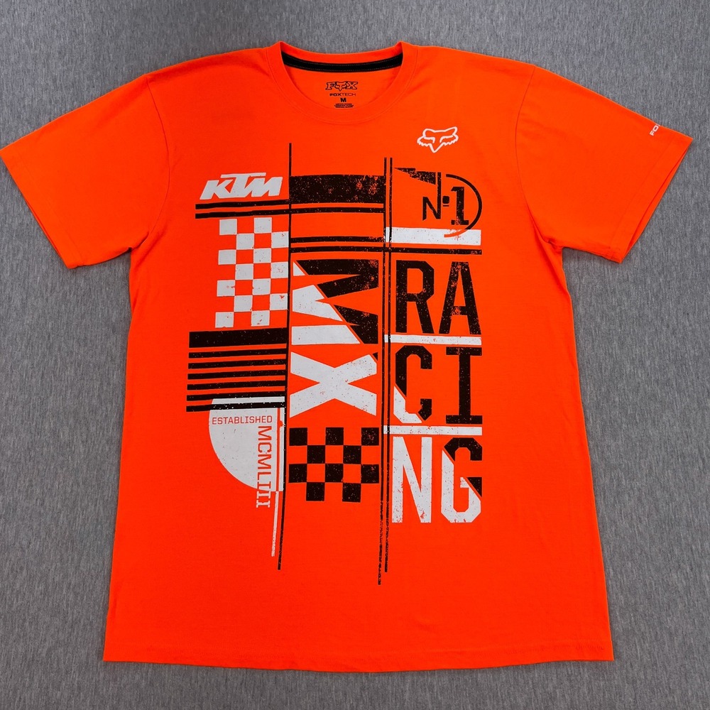 Fox Racing x KTM T-Shirt Mens M Orange MX FoxTech Motocross Motorcycle
